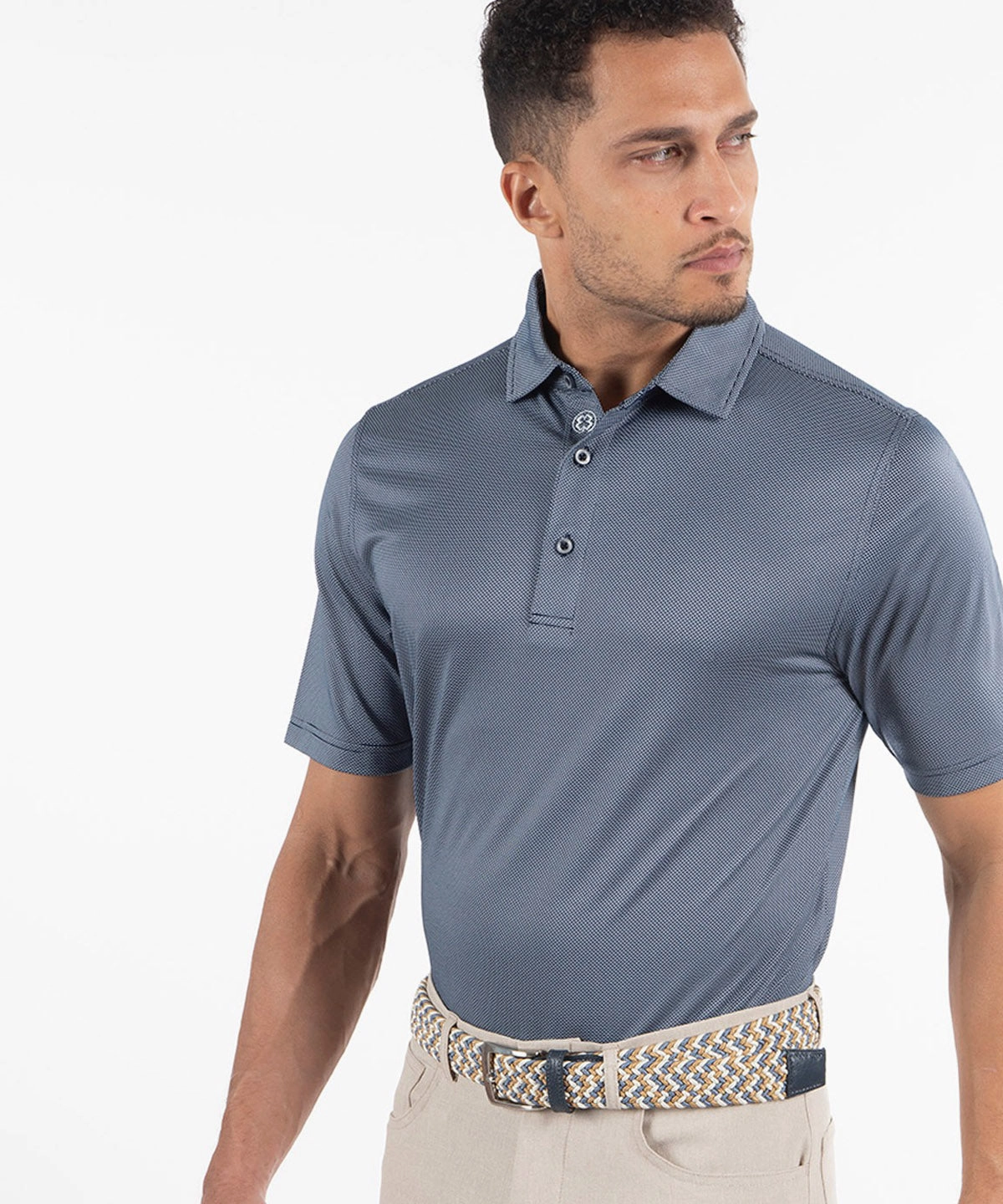 Performance Dash Jacquard Short-Sleeve Polo Active Wear HighDurability Yarn
