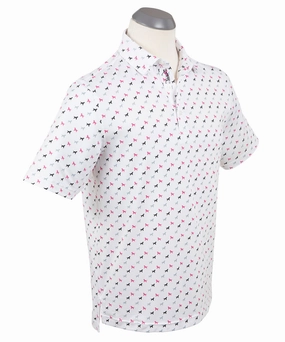Durable Shirt Urban Chic Performance Dog Print Polo