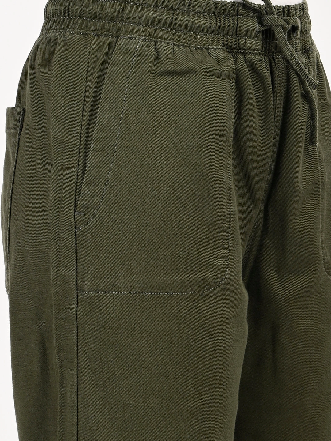 Full Motion Quick Cool Women's High Rise Olive Regular Fit Parallel Trousers