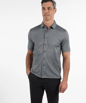 Performance Jacquard Dash Short Sleeve Sport Shirt natural fiber Monochrome Palette