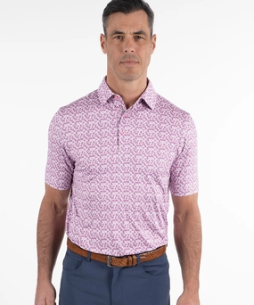 Performance Palmy Print Polo Weekend Ready