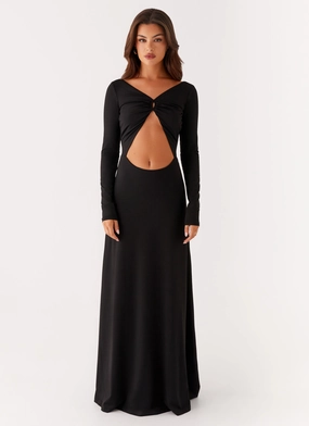 Peru Maxi Dress - Black Timeless Appeal Sophisticated and Relaxed