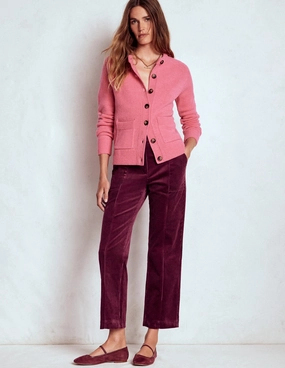 Pimlico Cord Trousers-Deep Wisteria Timeless Fit Slim Stretch
