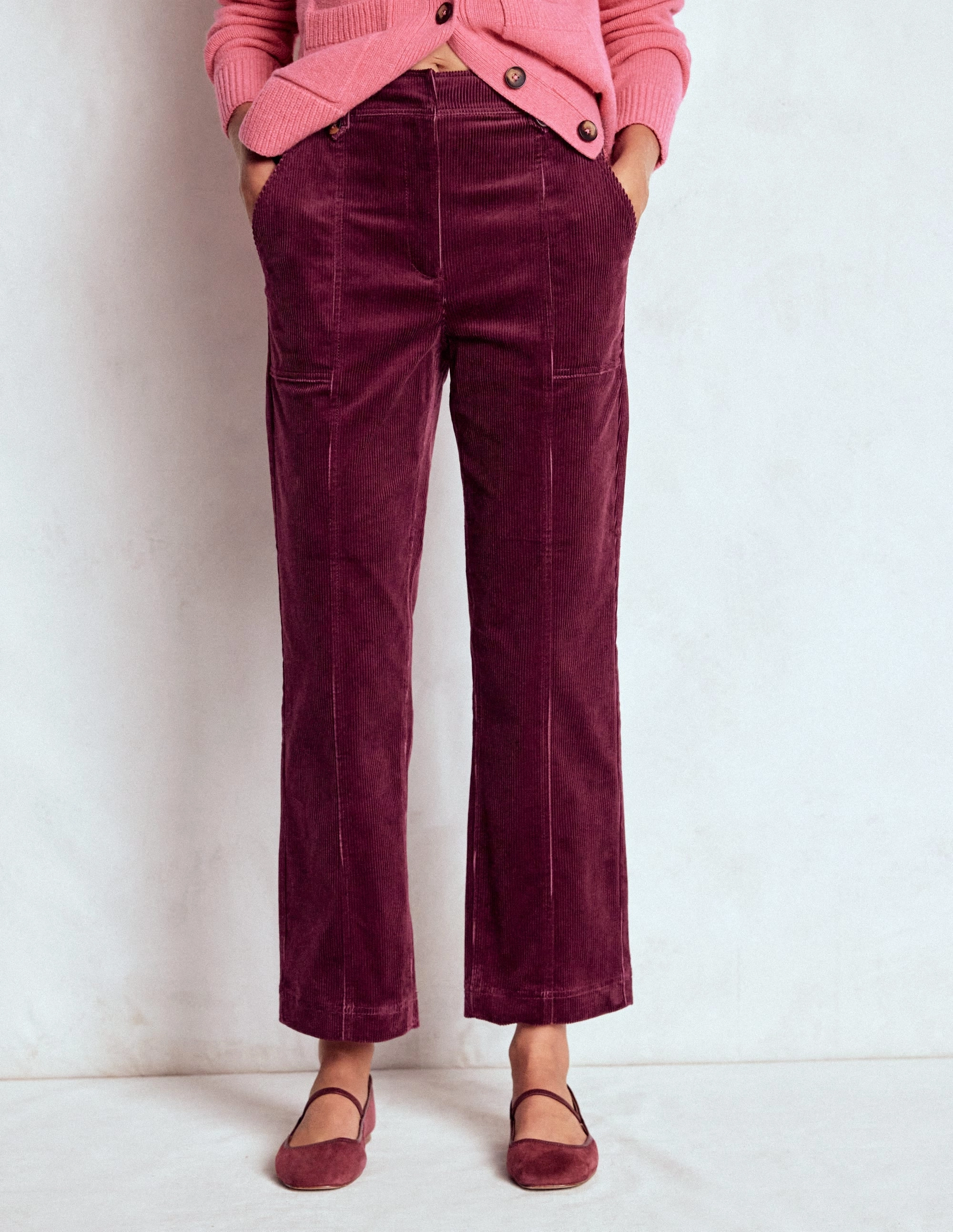 Pimlico Cord Trousers-Deep Wisteria Fashionable Appeal Essential Wear