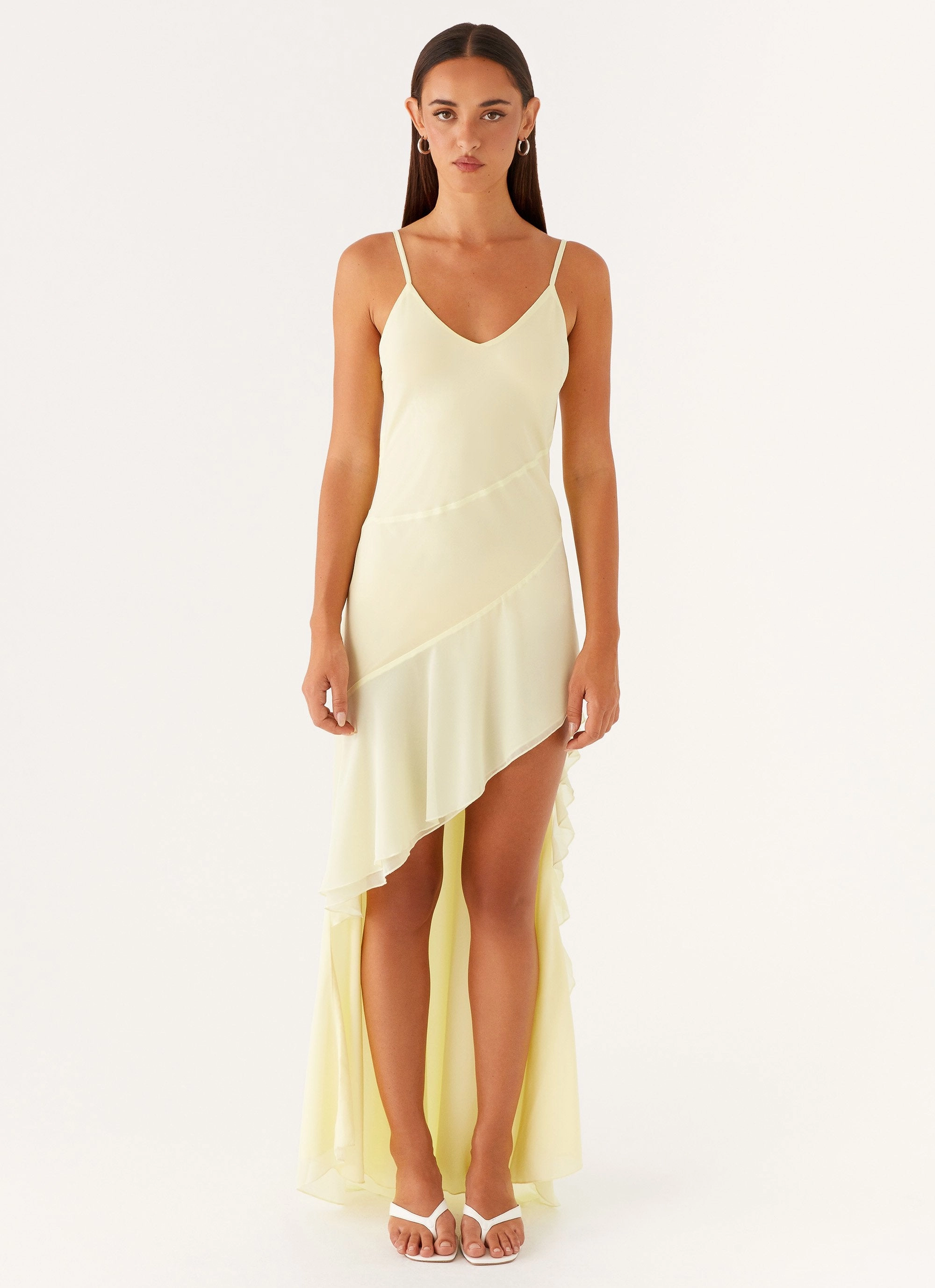 Ariel Maxi Dress - Baby Yellow Slender Look