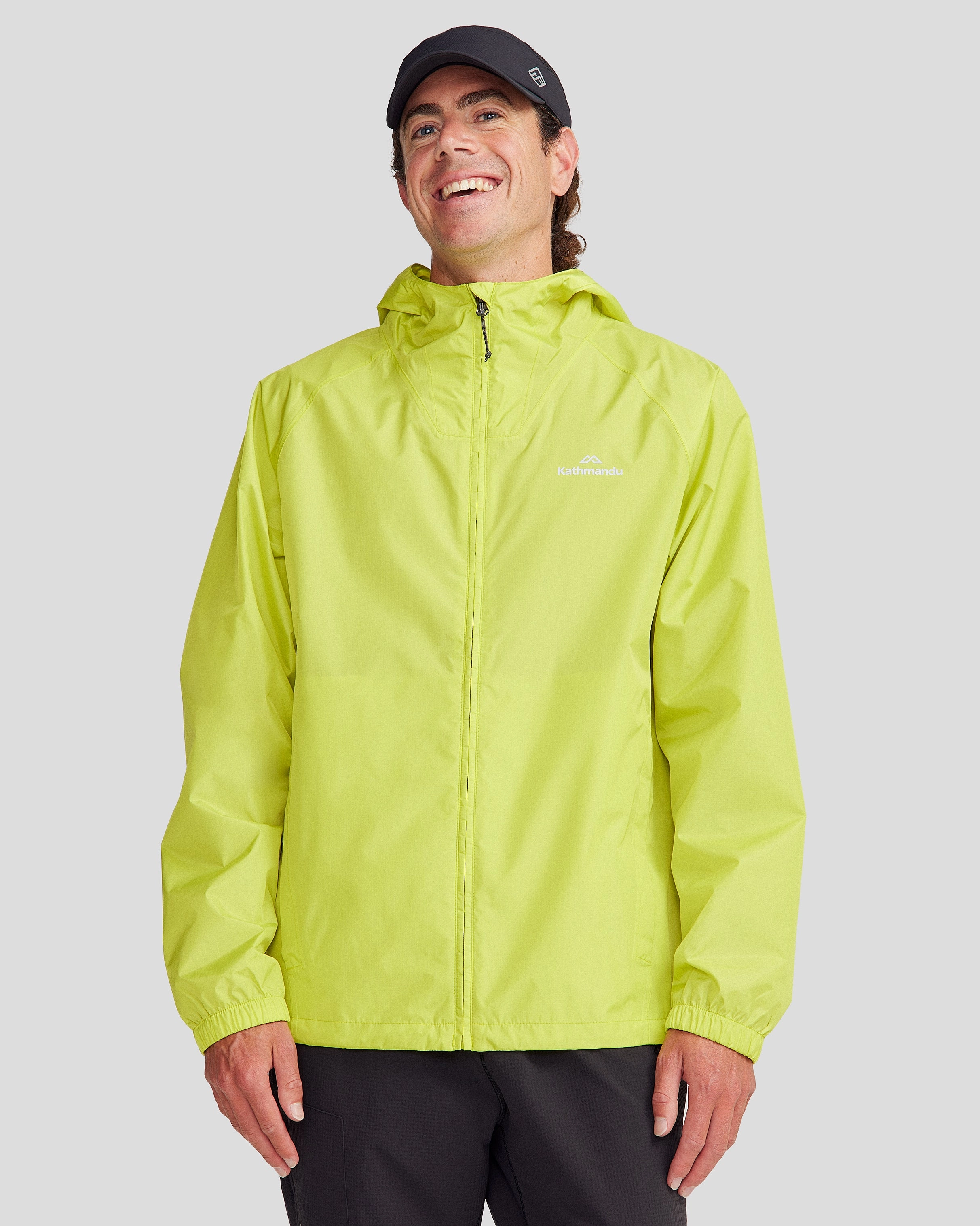 Pocket-it 2L Men's Rain Jacket v4 - Bright Moss Casual Fit Silhouette Comfy Street Piece