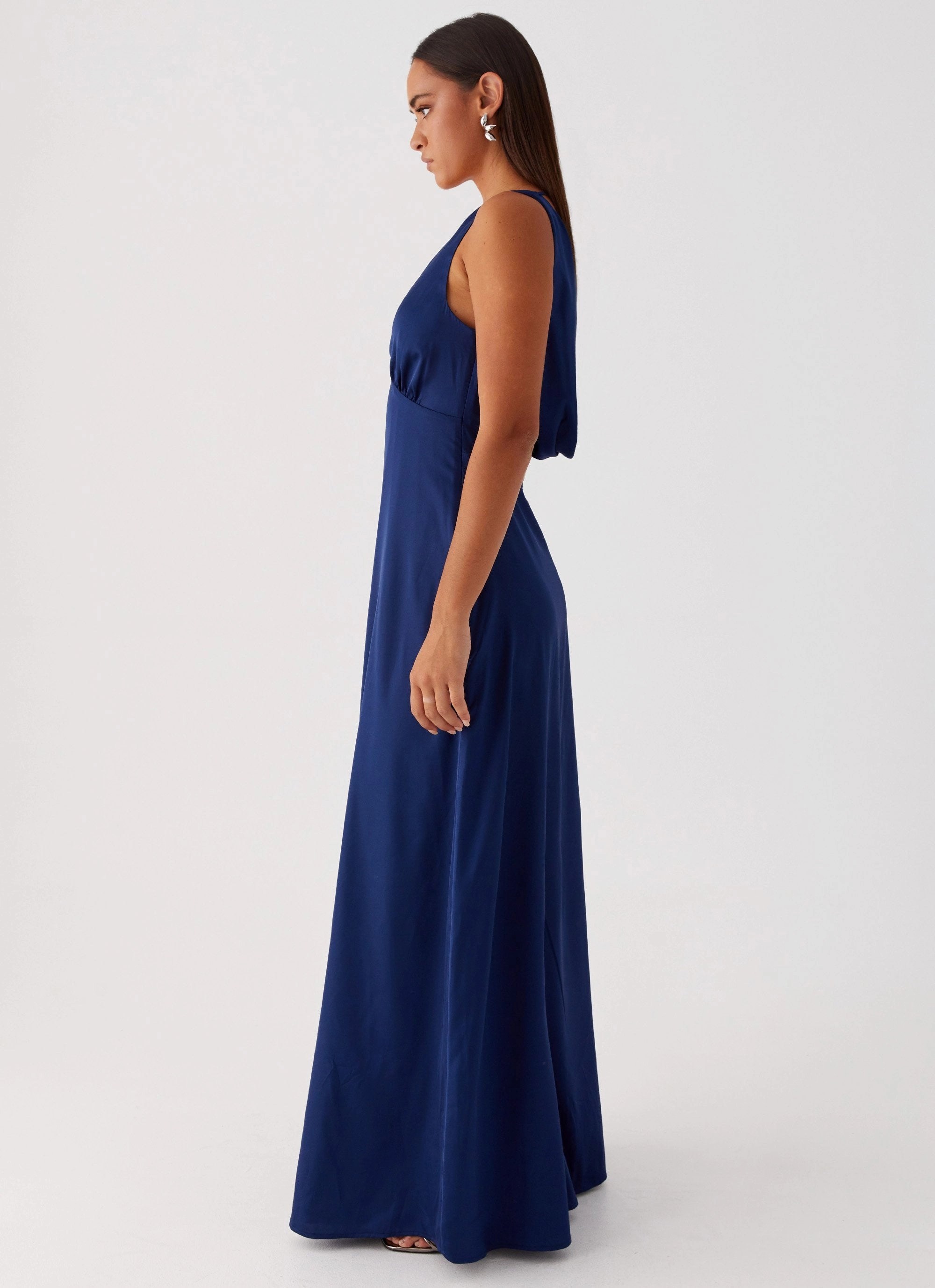 Bold Design Urban Favorite Winnie Cowl Back Maxi Dress - Navy