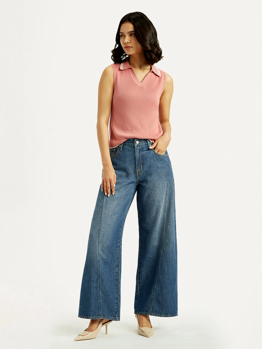 Premium Outdoor Enthusiast Flawless Design Women's Mid Indigo XL Straight Loose Fit Mid Rise Jeans