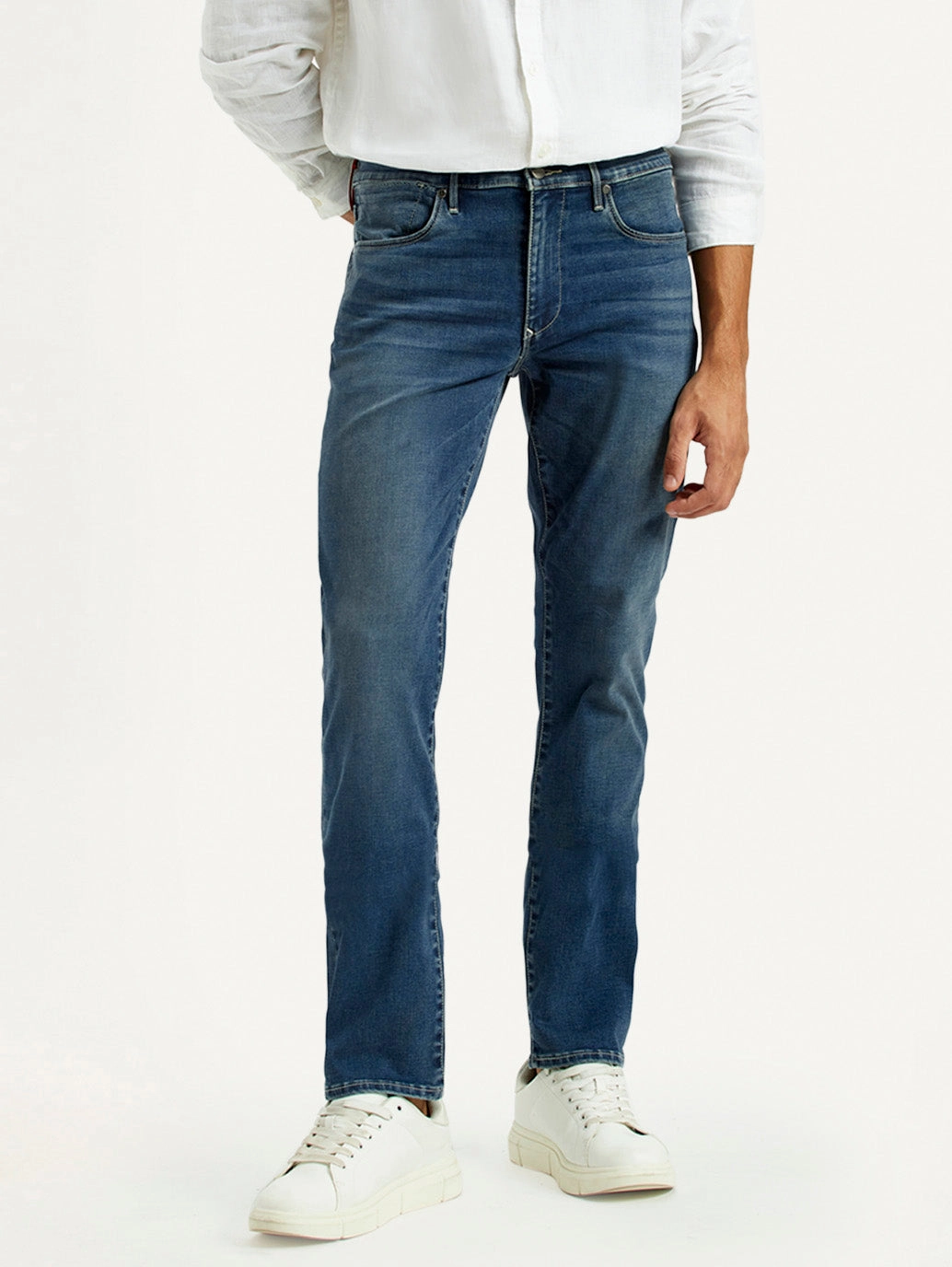 Men's Redloop 511 Dark Indigo Slim Fit Mid Rise Jeans Sustainable Dye Methods