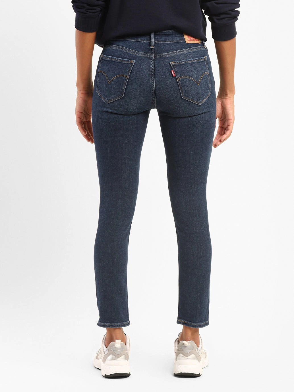 City Life Style Women's 711 Blue Skinny Fit Mid Rise Jeans