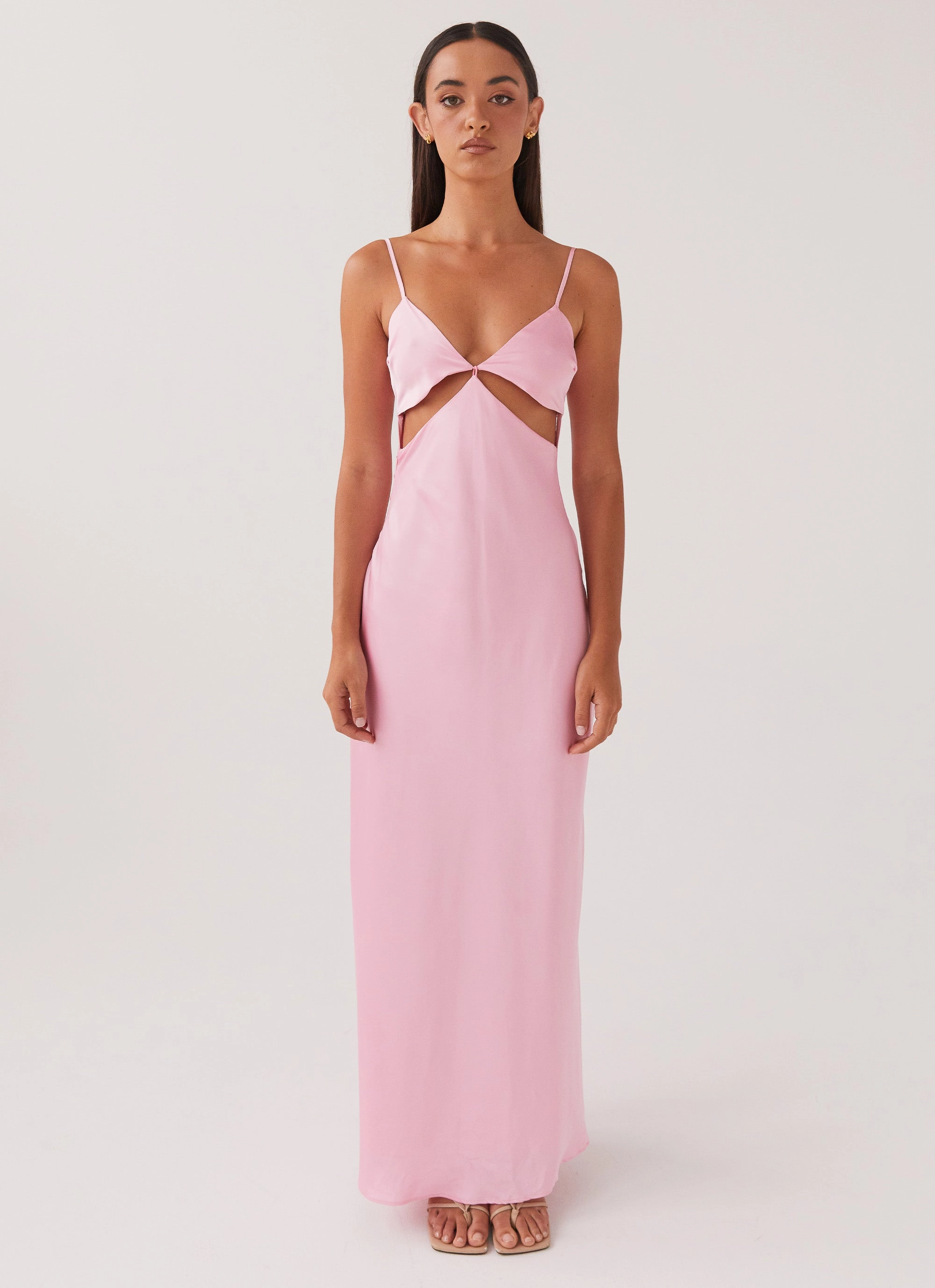 Cotton Skin Pretty In Pink Maxi Dress - Rose Quartz