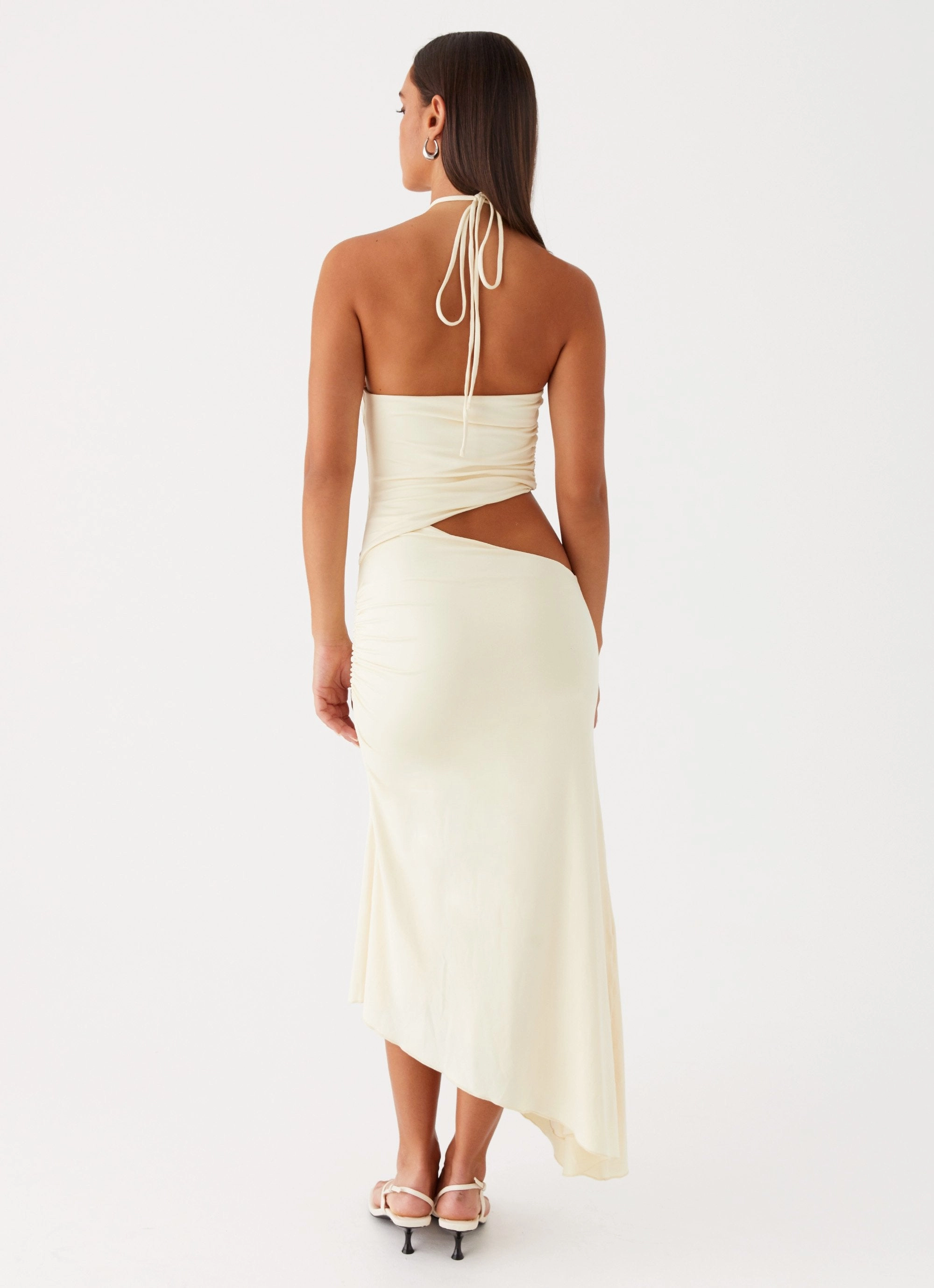 Tasha Maxi Dress - Lemon Fringe-Detail