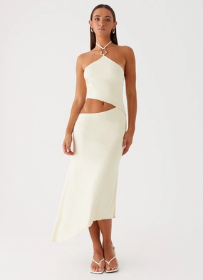 Quick Glam Tasha Maxi Dress - Lemon