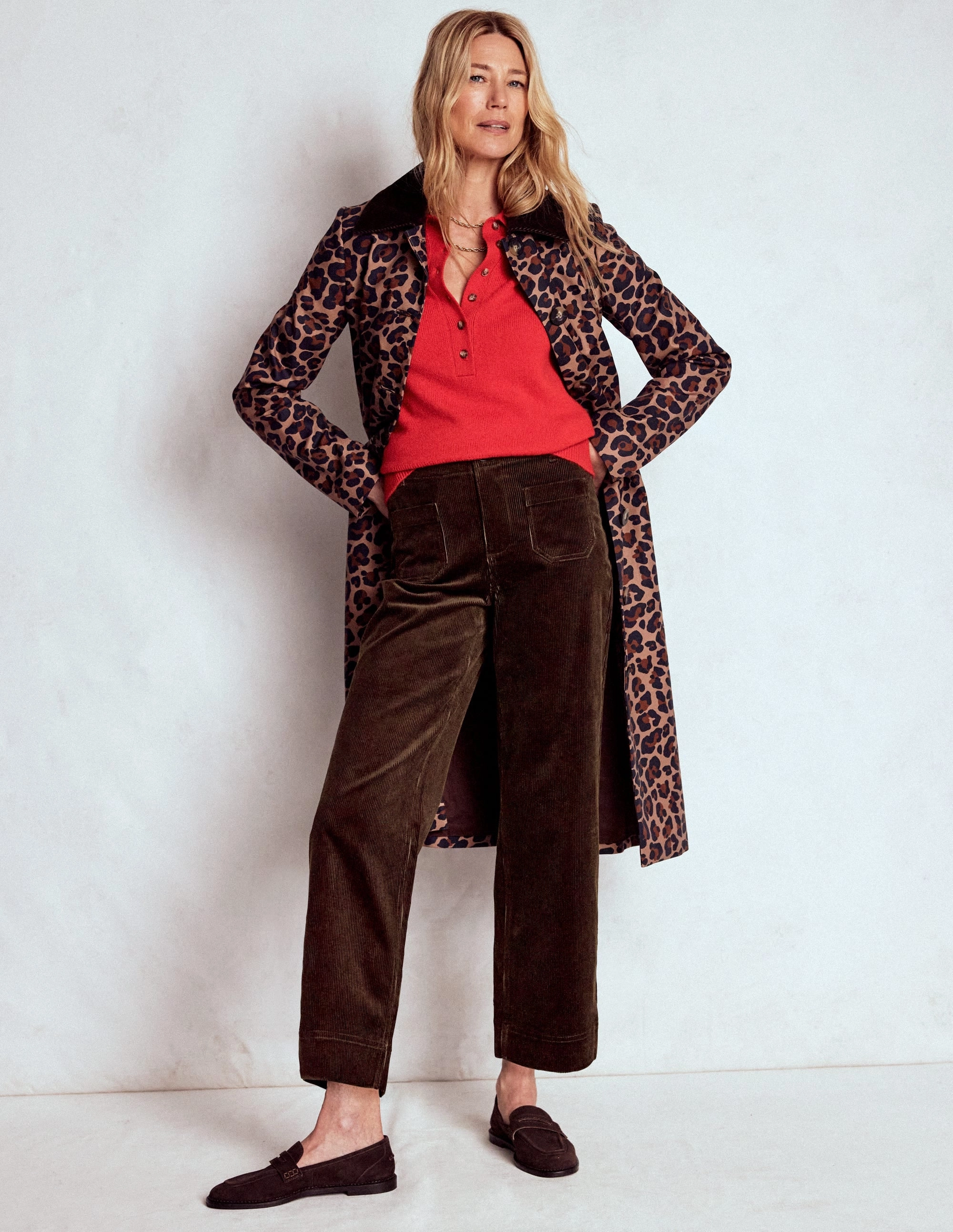 Anti Friction Lining Snag Free Fabric Primrose Cord Trousers-Espresso