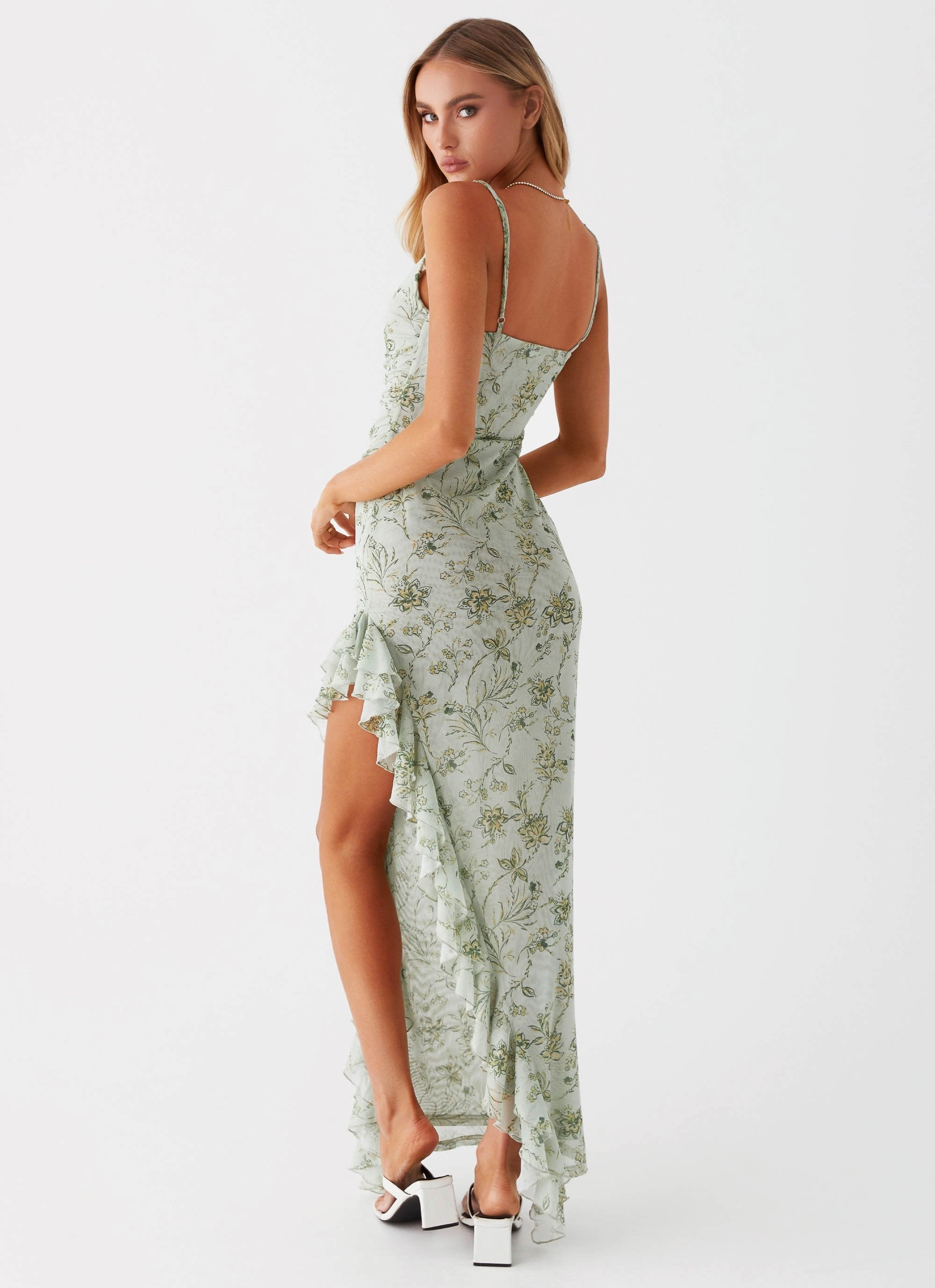 Princessa Maxi Dress - Sage Floral Work Ready Trendy Vibes