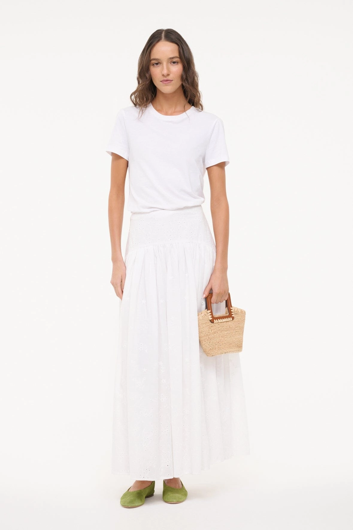 Fast fashion Natural Look PROCIDA SKIRT | WHITE EYELET
