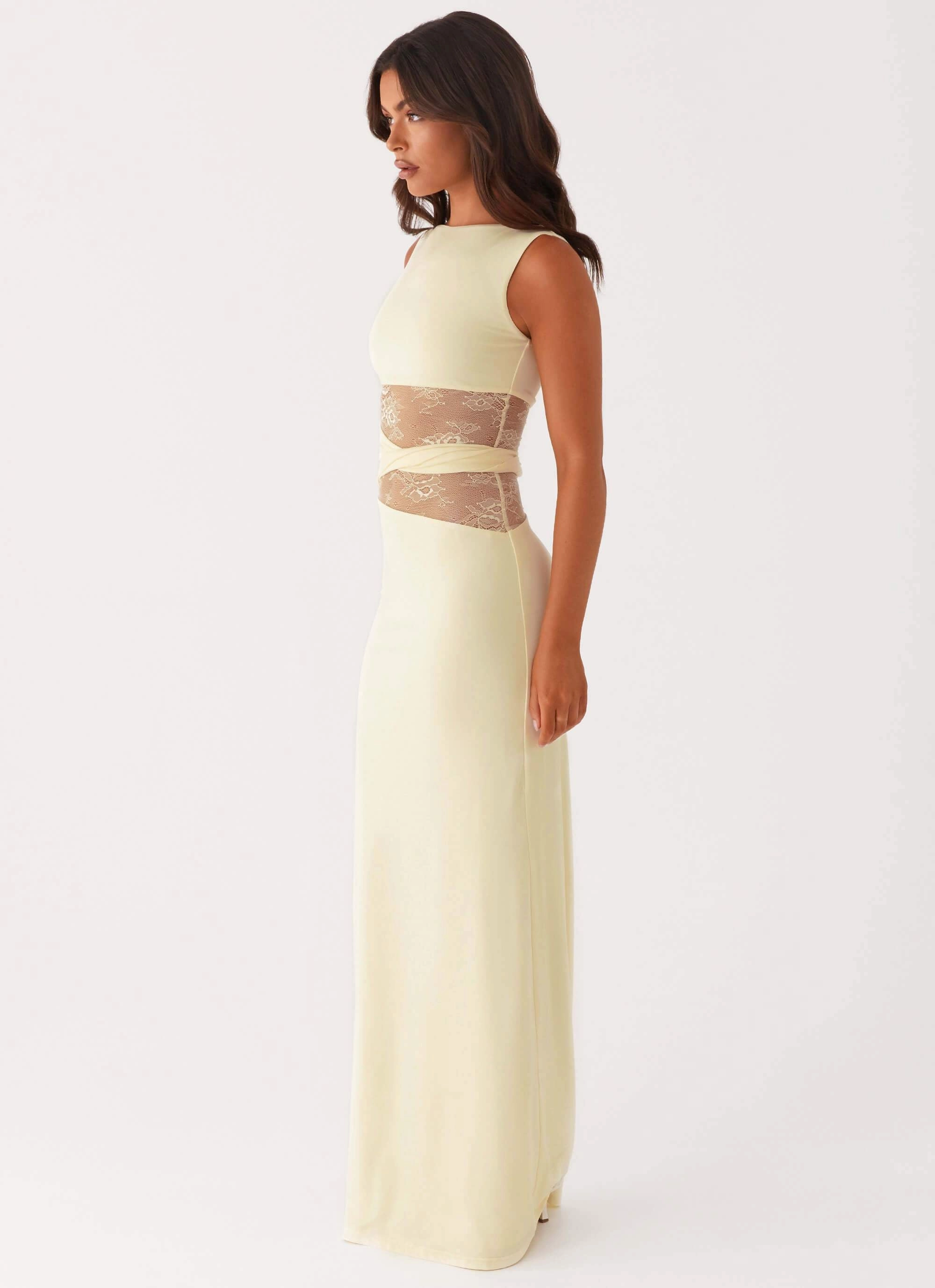 summer look Stylish Vibe Karma Maxi Dress - Yellow