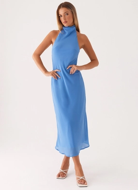 Classic Comfort Shelly Midi Dress - Azure