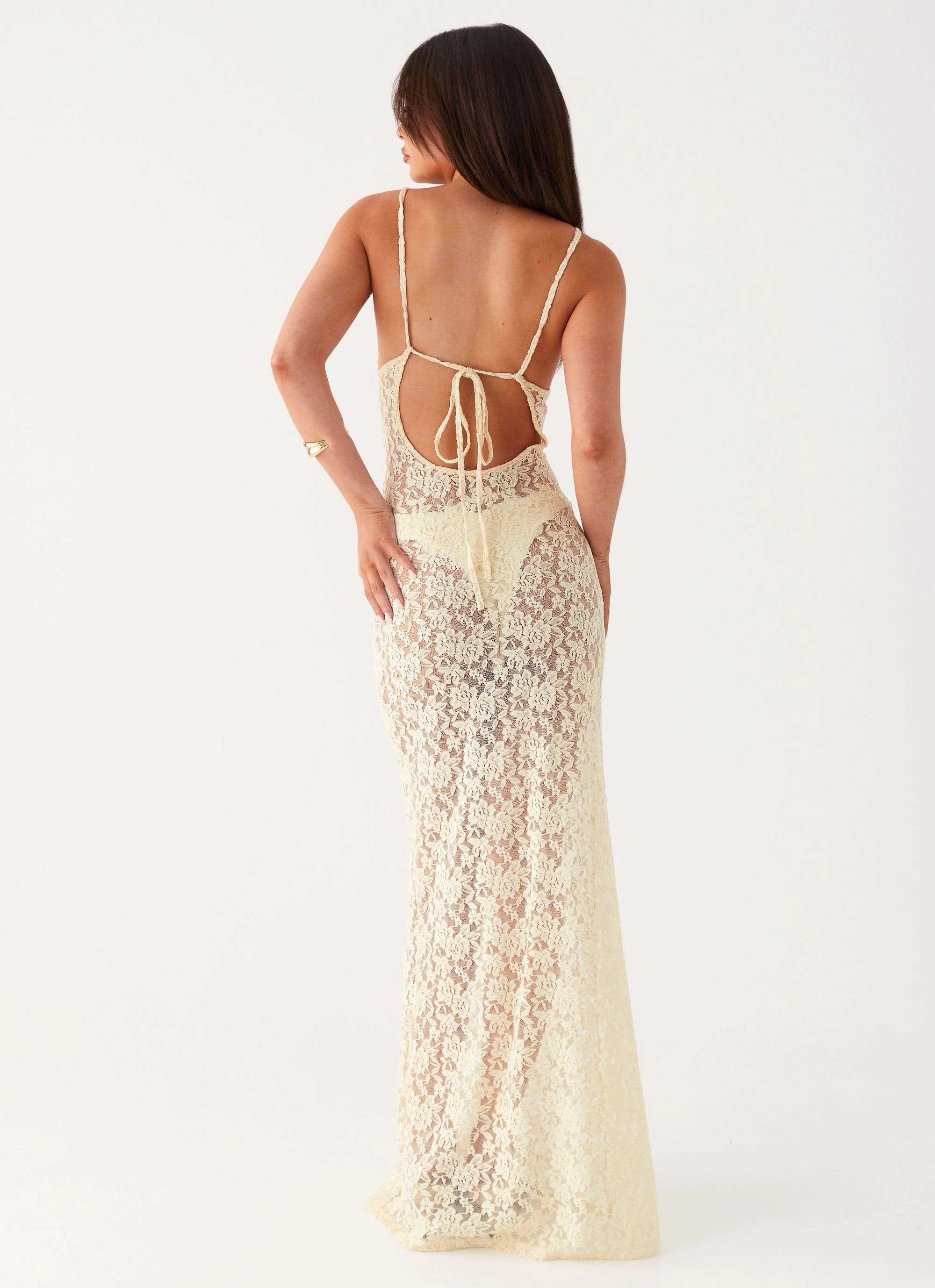 Promised Land Lace Maxi Dress - Ivory Stylish Fit