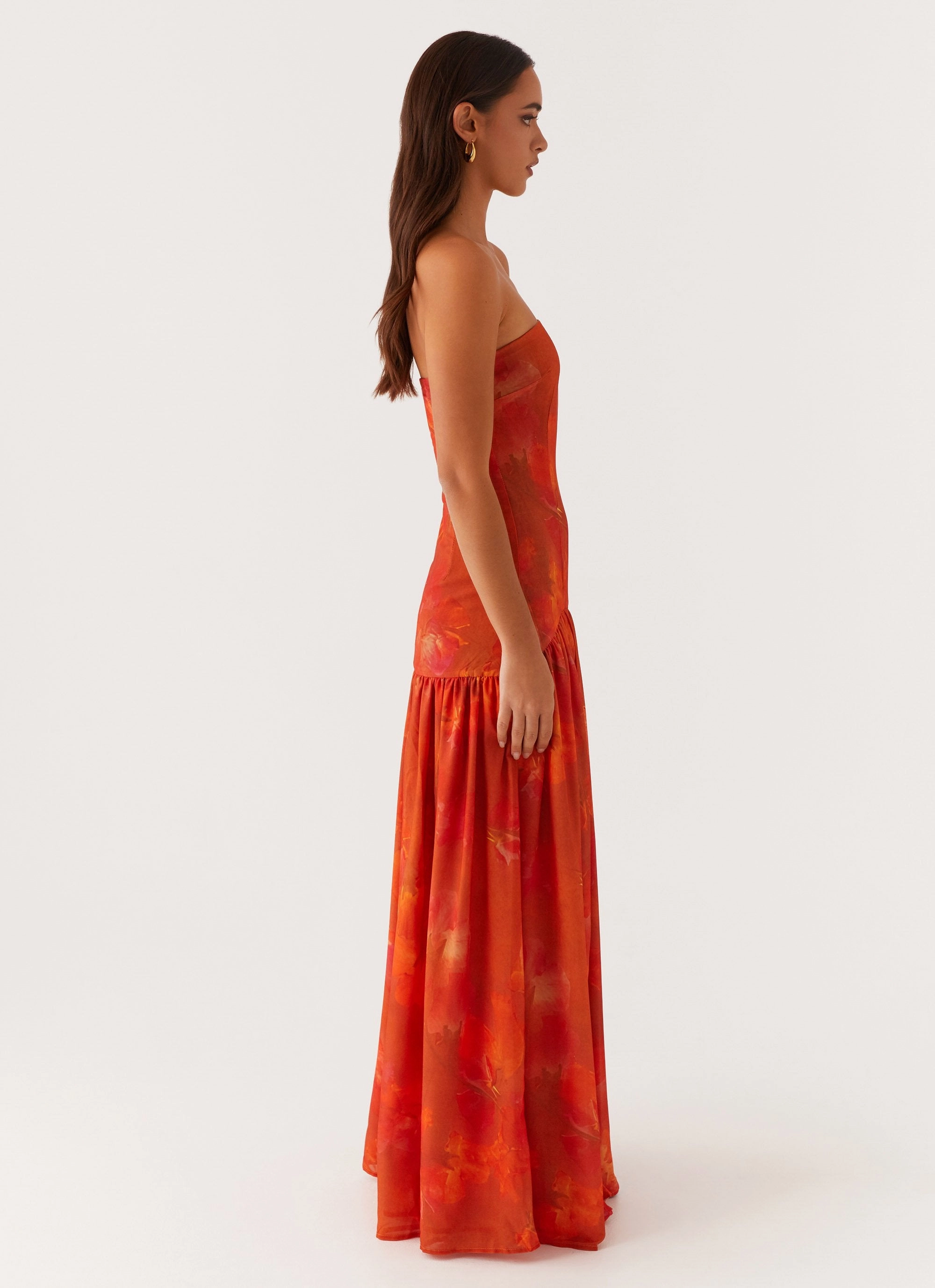Light And Airy Eden Strapless Maxi Dress - Amber