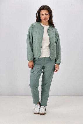 Commuter Friendly Look Puma WARDROBE ESS Relaxed Reversible Liner Jacket Green Moon