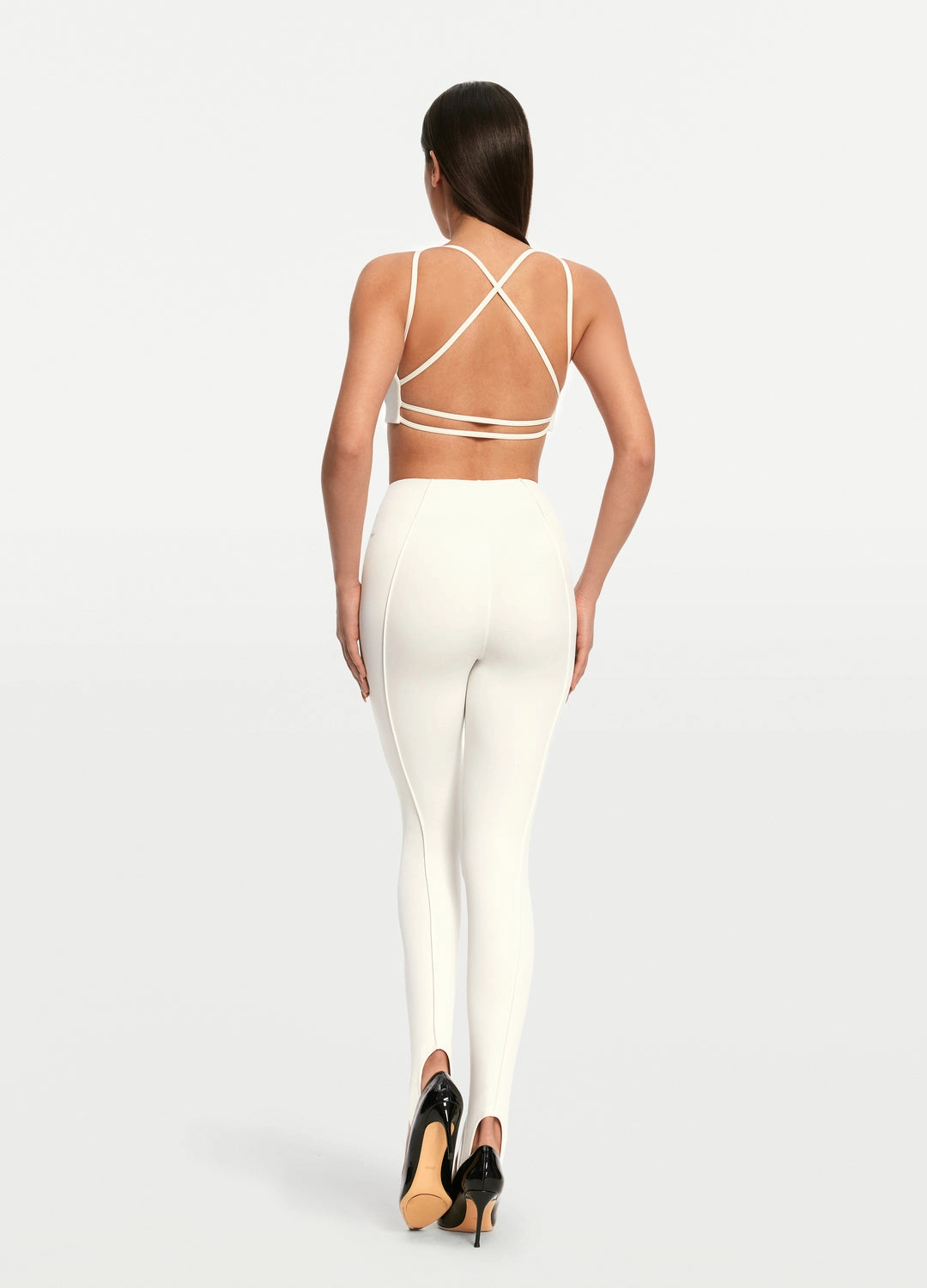 Seamless Style Body Shaping Dance Practice High-Rise Stirrup Leggings