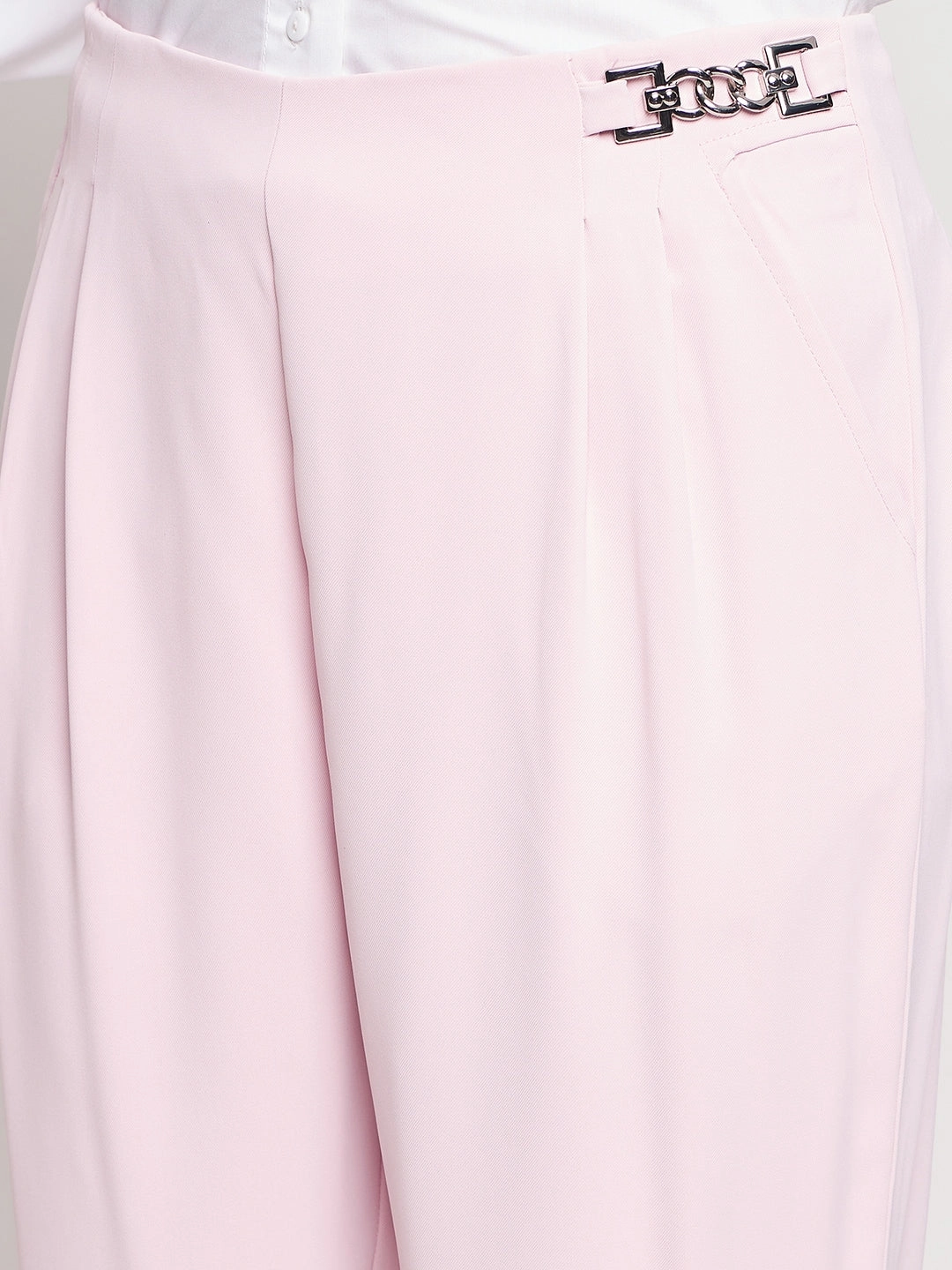 Madame Pink Tapered Trousers Casual Essentials