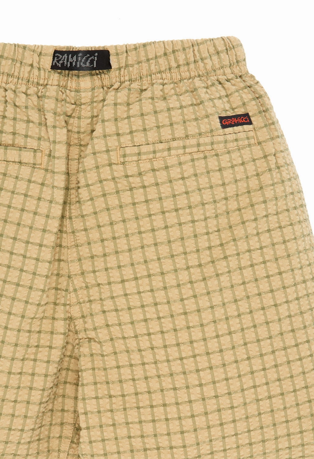 Gramicci Men's O.G. Seersucker G Shorts - Gravel garden party wear