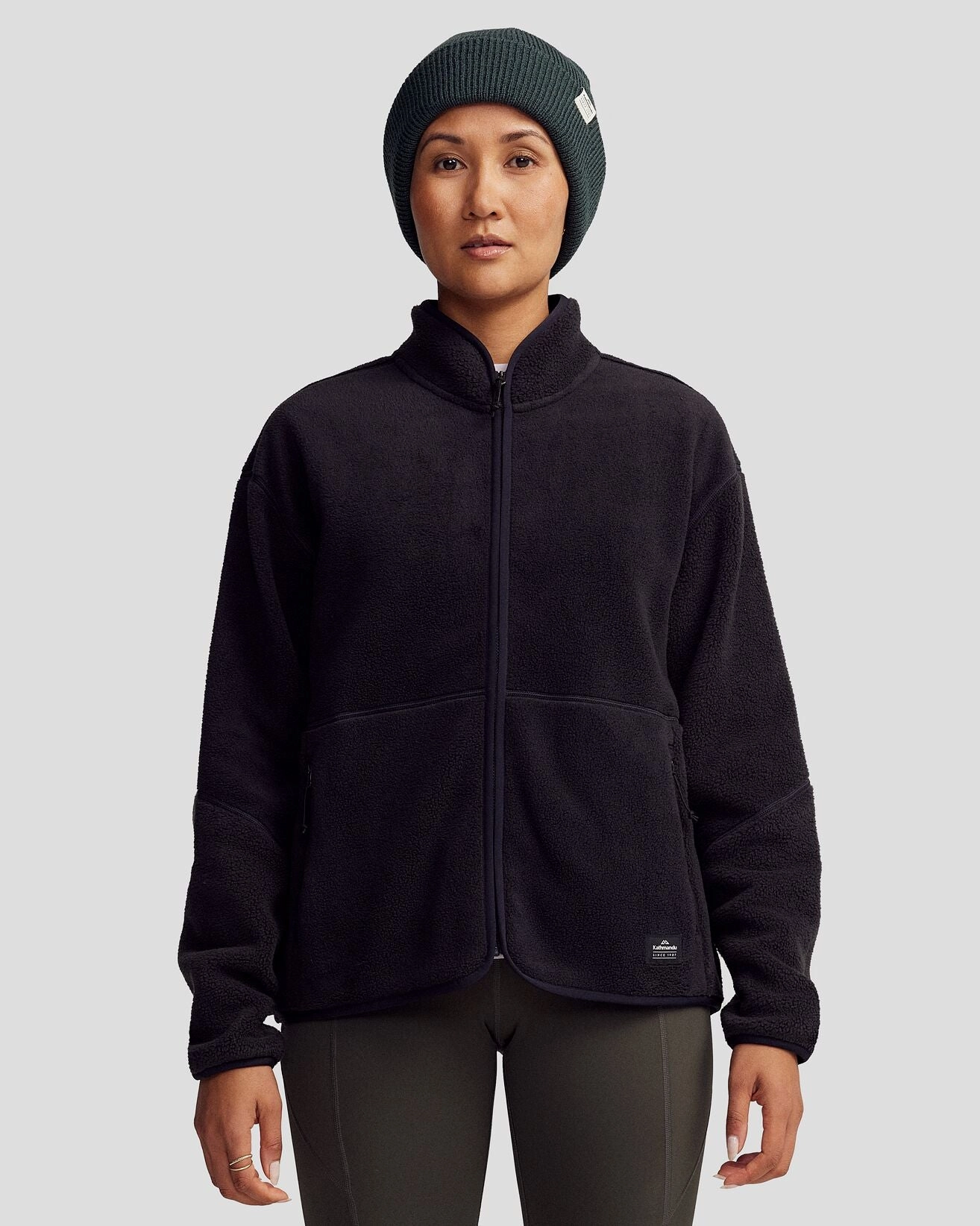 Women's Trailhead Fleece Jacket - Black Stingray Secure Closure Systems