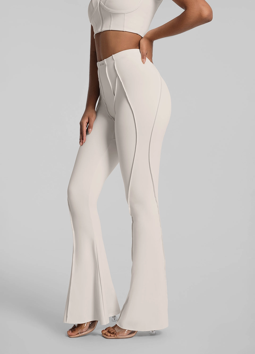 Simple Line Stable Fit Longline Flare Leggings