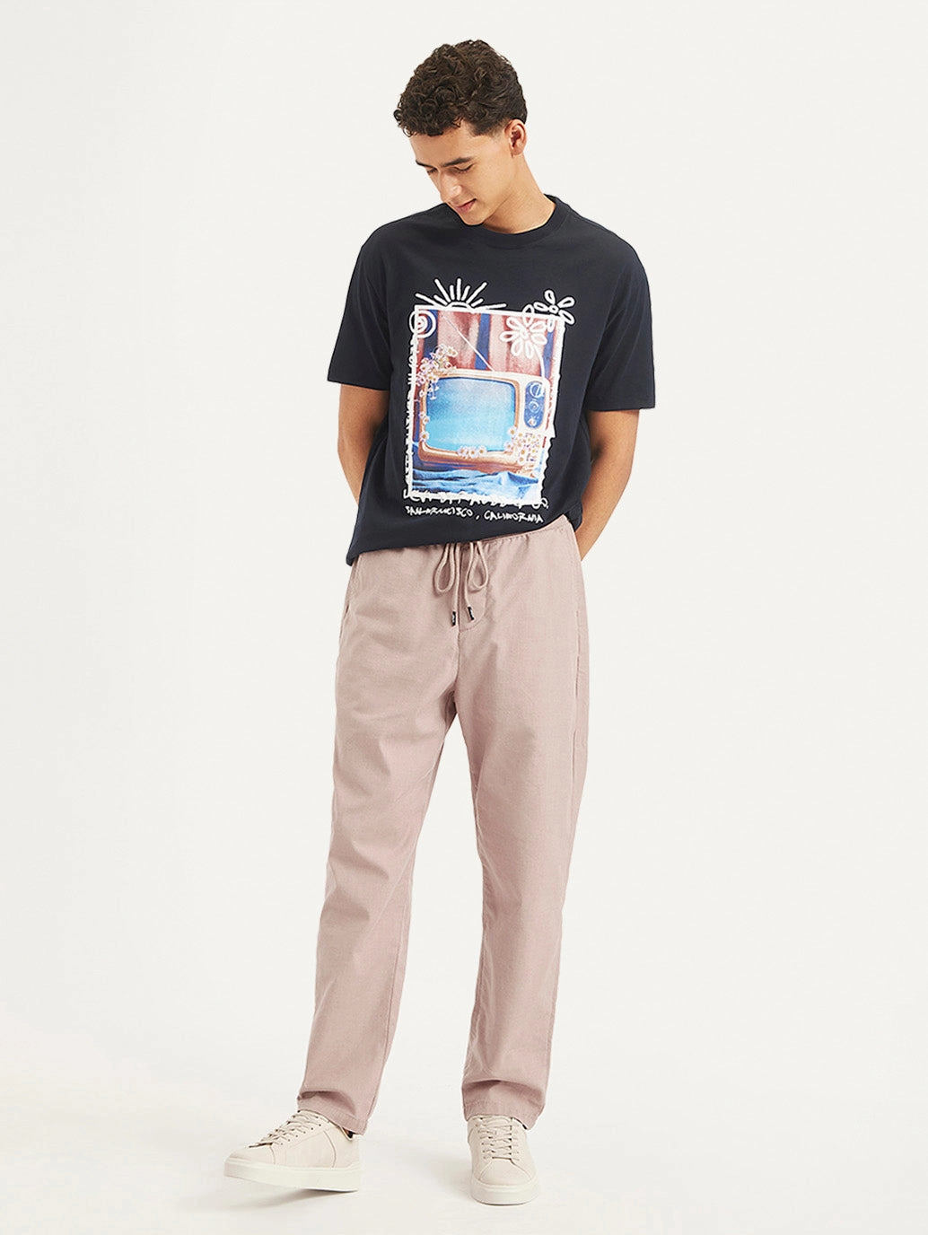 Low Profile Men's Pink Regular Fit Joggers