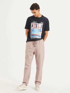 Smooth Texture Athletic Comfort Men's Pink Regular Fit Joggers