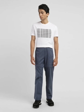 Men's Blue Loose Fit Cargos Ready For Action Seamless Waist Technology