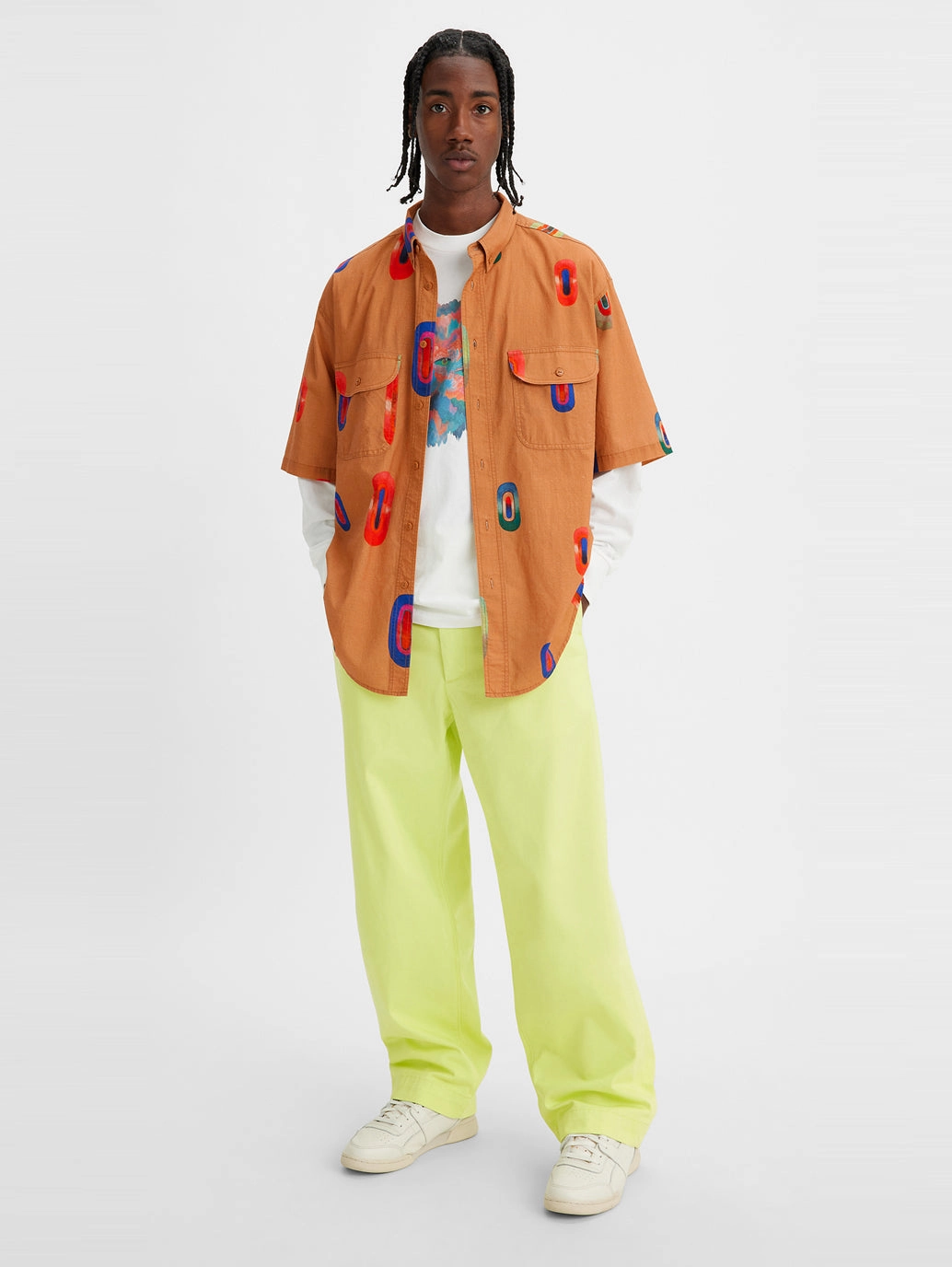 Men's Green Relaxed Fit Trousers Timeless Wear Core Essential