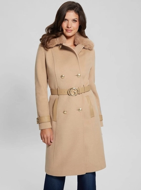 Street Ready Practical Design Beige Amelia Belted Coat
