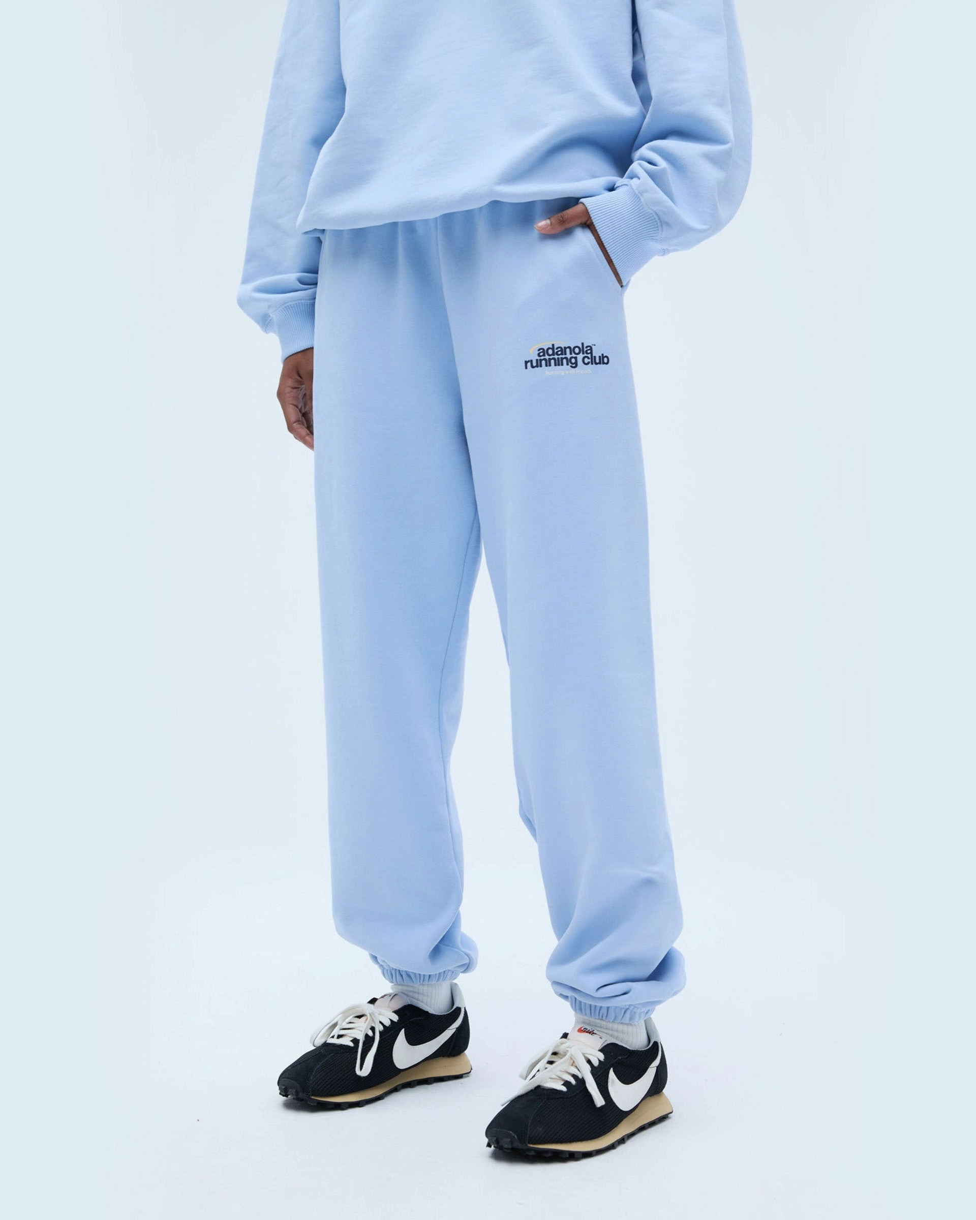 Adanola Running Sweatpants - Powder Blue StretchFabric Versatile Wearable