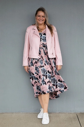 Frank Lyman - 231712U Studded Jacket Heavyweight Warmth Vegan Leather Accents