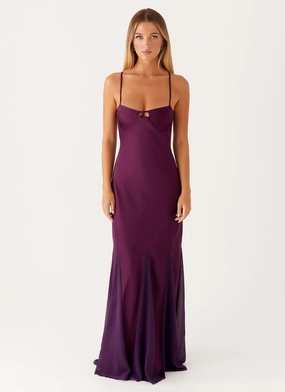 Romantic Vibes Vibrant Spirit Ravello Maxi Dress - Mulberry