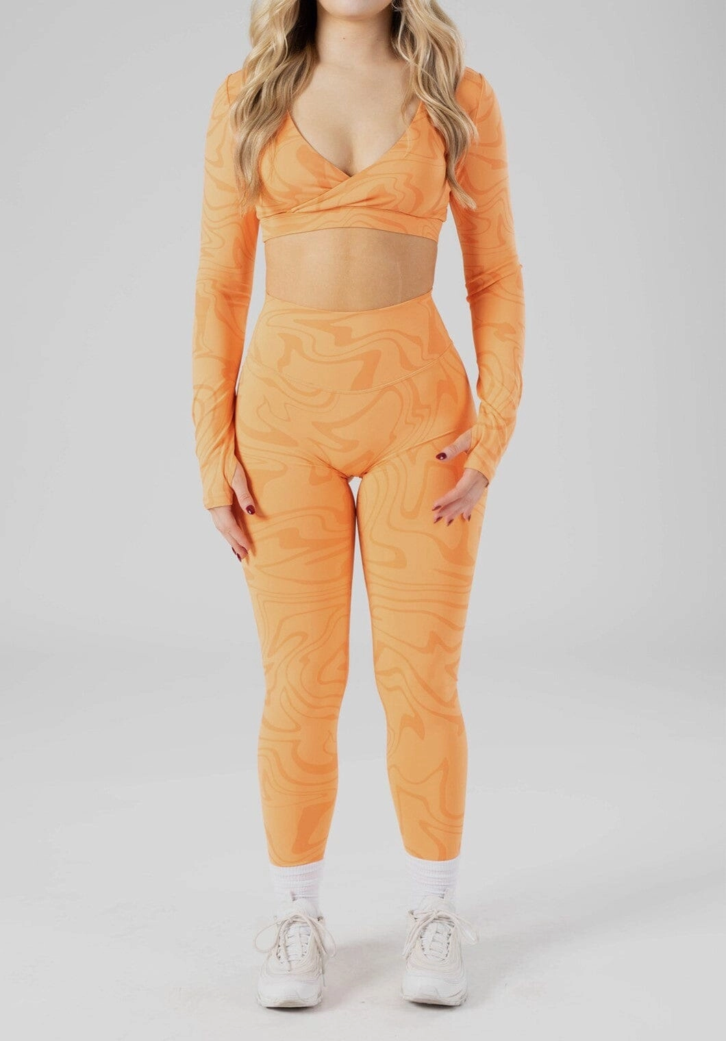 RecStretch?  DesB Original Sculptseam?  Plus Legging Creamsicle Breathable wear Reinforced Hemline