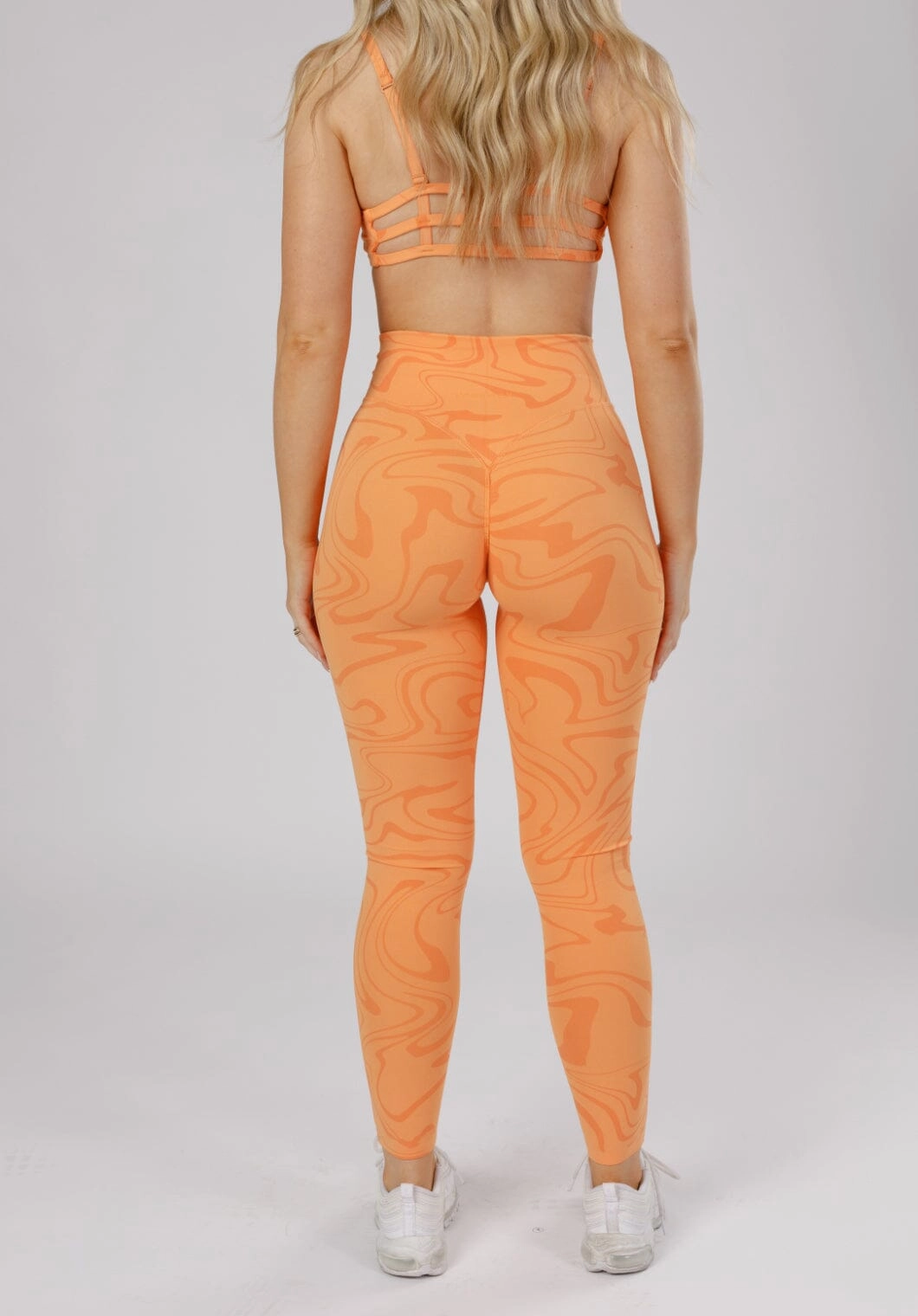 Studio Practice Eco Friendly Body Shaping Postpartum Fit RecStretch? DesB High Flow Sculptseam? Plus Legging Creamsicle