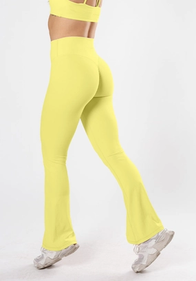 RecStretch Original Sculptseam? Plus Essential Flare Legging 34" Lemonade Flexible Fabric