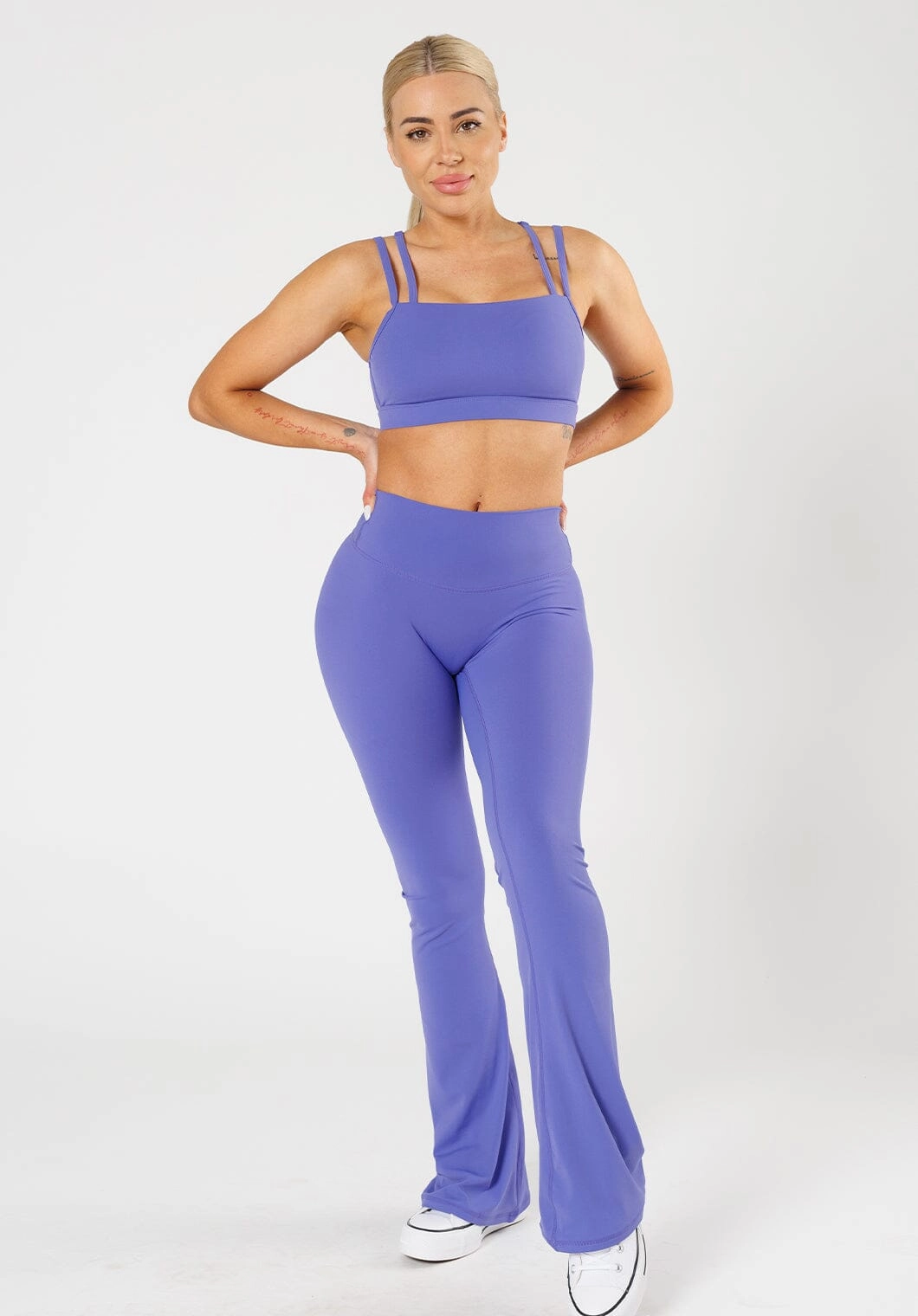 Casual Stretch Design Wrinkle Resistant Dance Studio RecStretch Original Sculptseam? Plus Essential Flare Legging 34" Sucker