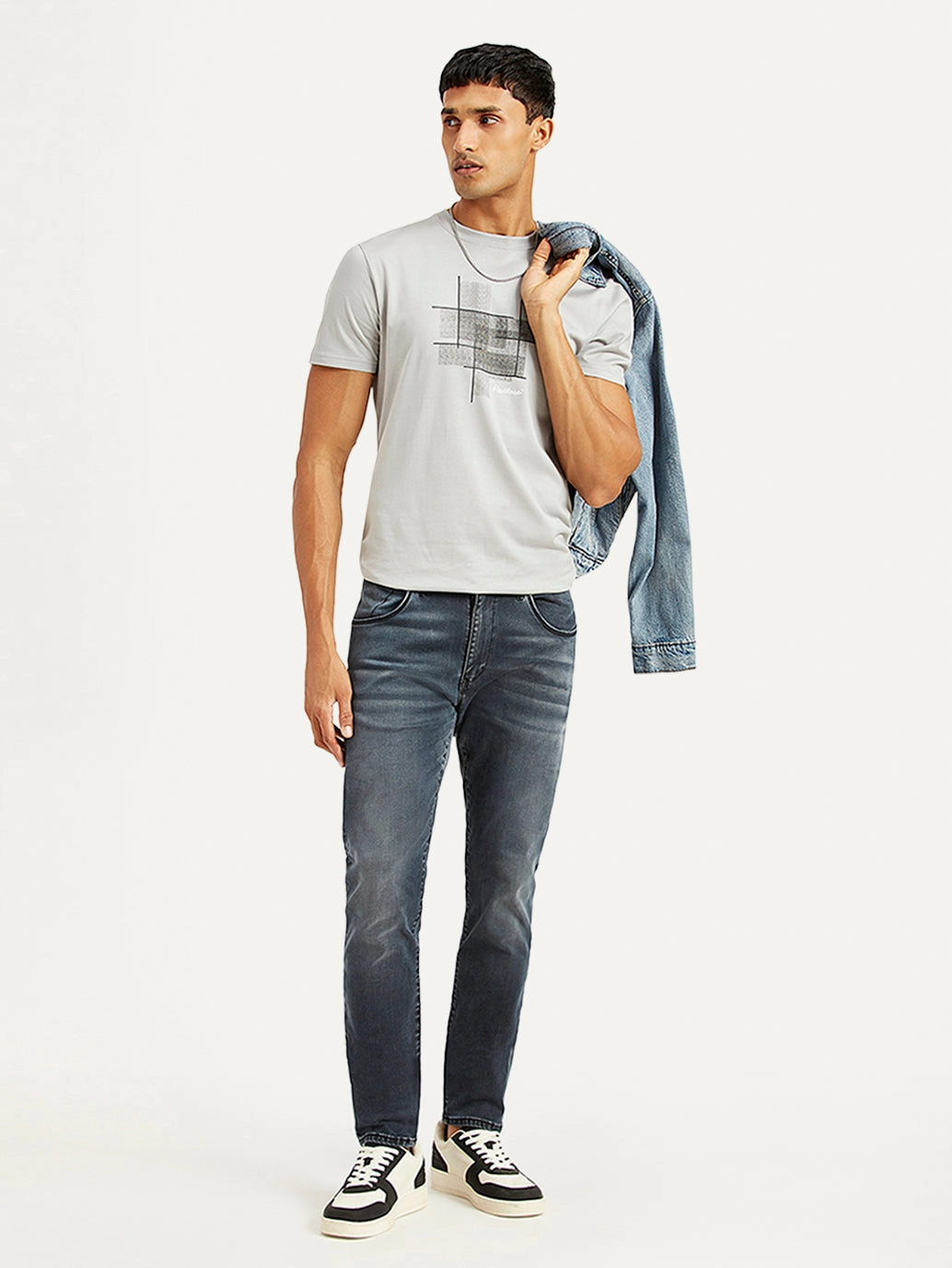 Men's Redloop 512 Blue Slim Tapered Fit Mid Rise Jeans Chic Essentials