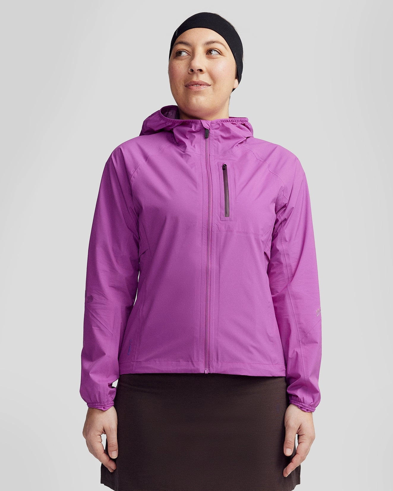 Women's Seeker 2.5L Rain Jacket - Vivid Purple Elastic cuffs