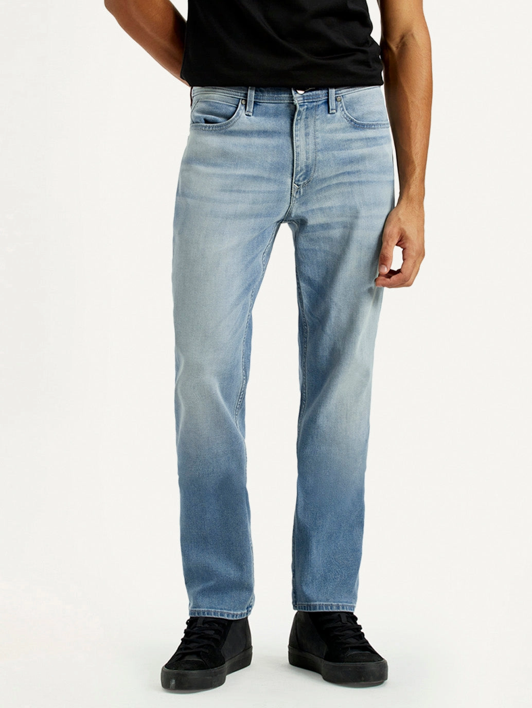 Flexible Fit Men's Redloop 541 Light Indigo Athletic Tapered Fit Mid Rise Jeans