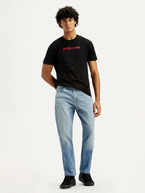 Street Essential Men's Redloop 541 Light Indigo Athletic Tapered Fit Mid Rise Jeans