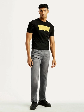 Lightweight Earthy Nature Lover Men's 505 Light Grey Straight Fit Mid Rise Jeans