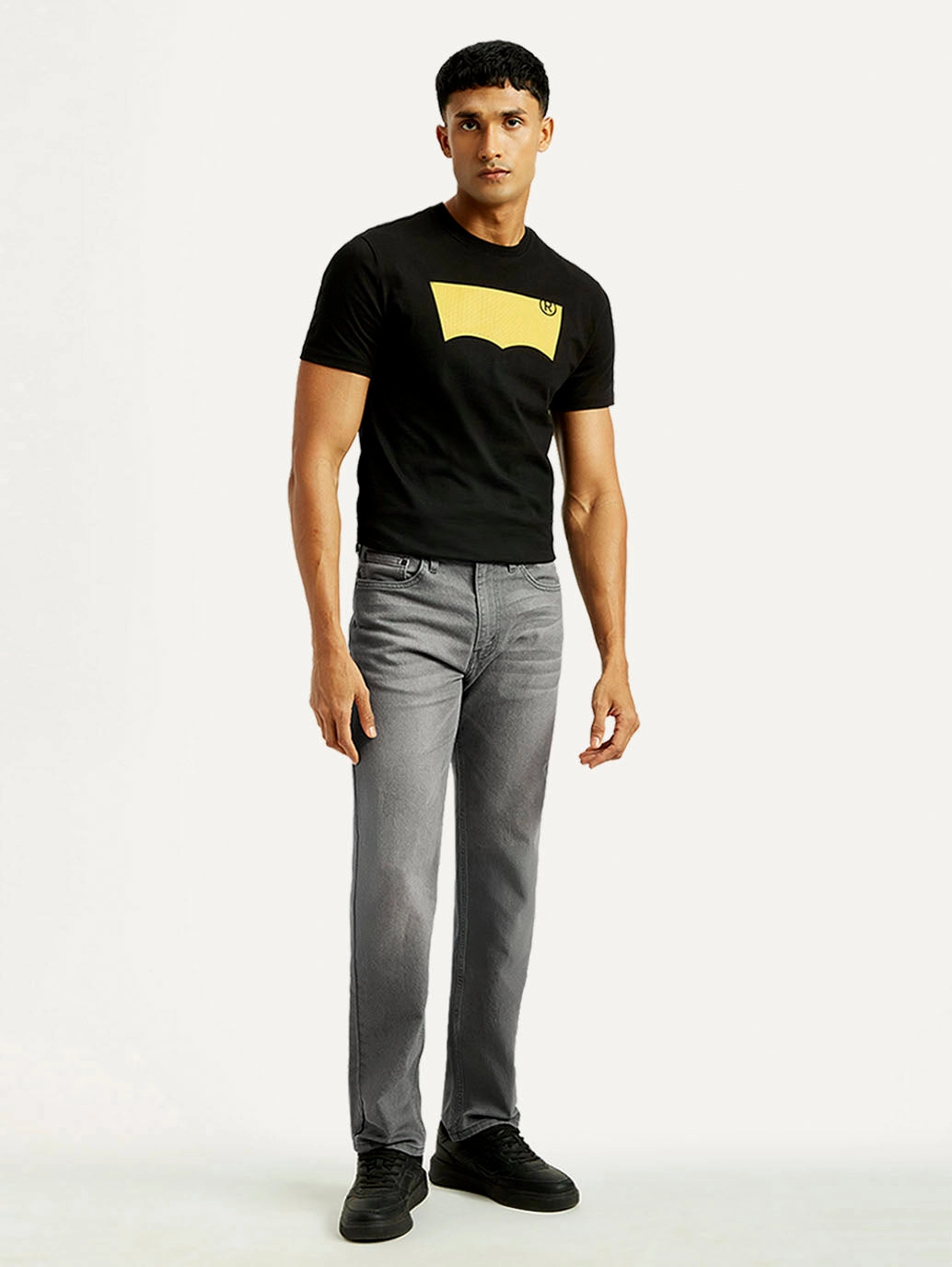 Lightweight Earthy Nature Lover Men's 505 Light Grey Straight Fit Mid Rise Jeans