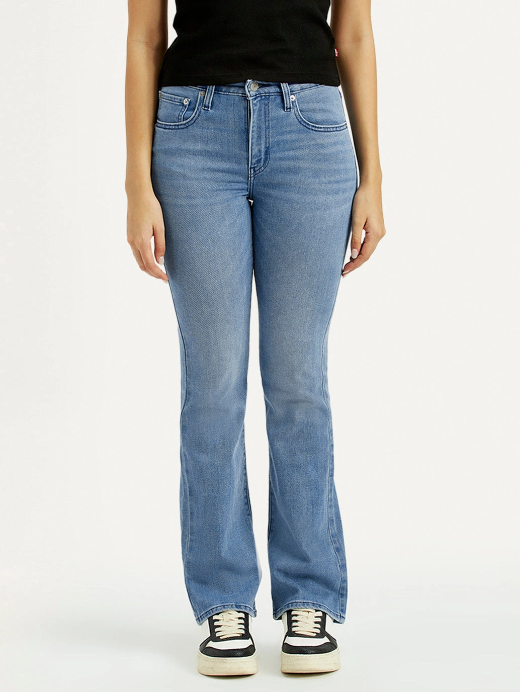 Perfect for All Women's 725 Med Indigo Flared Fit High Rise Jeans