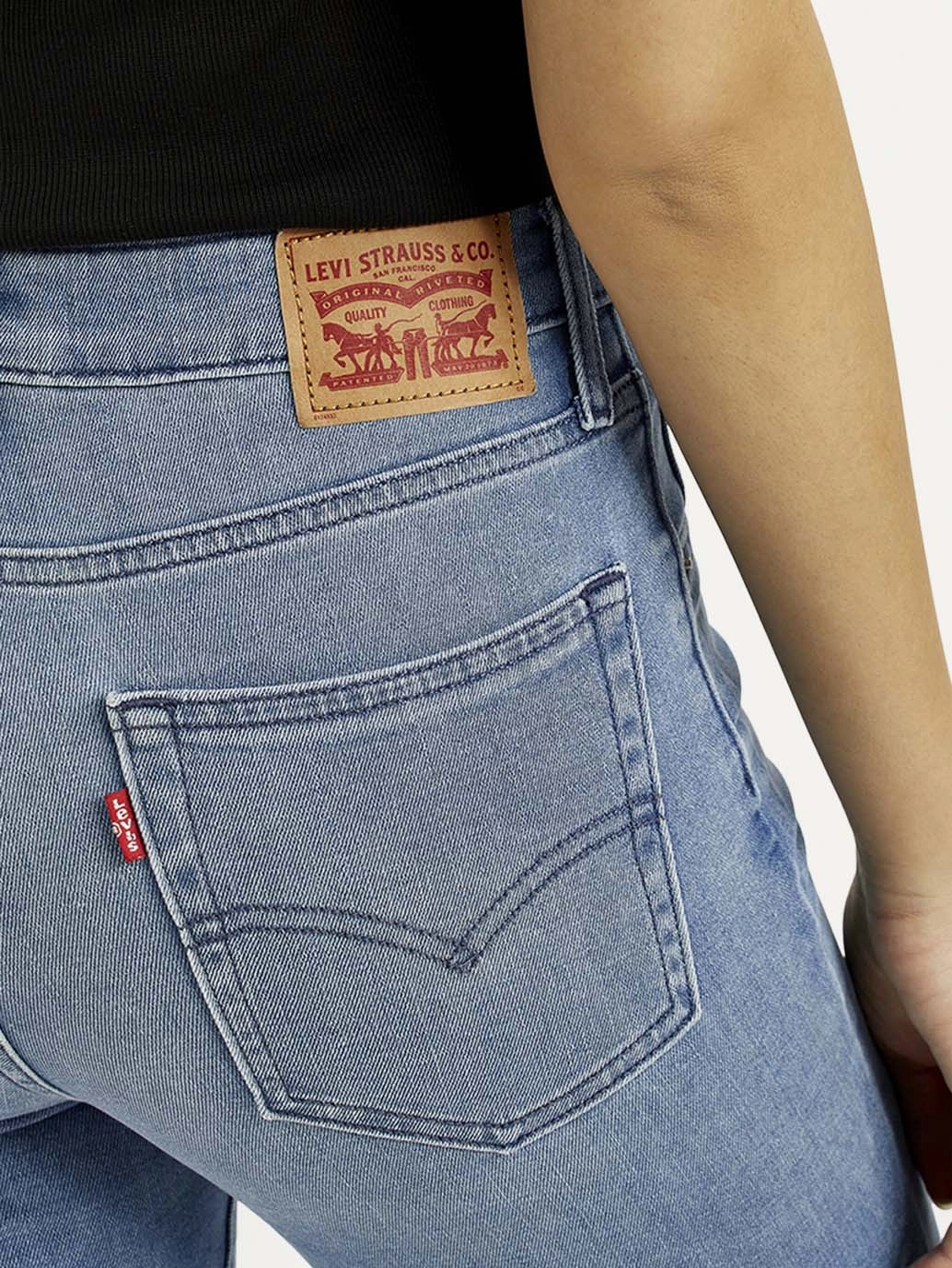 Women's 725 Med Indigo Flared Fit High Rise Jeans Fit For Daily